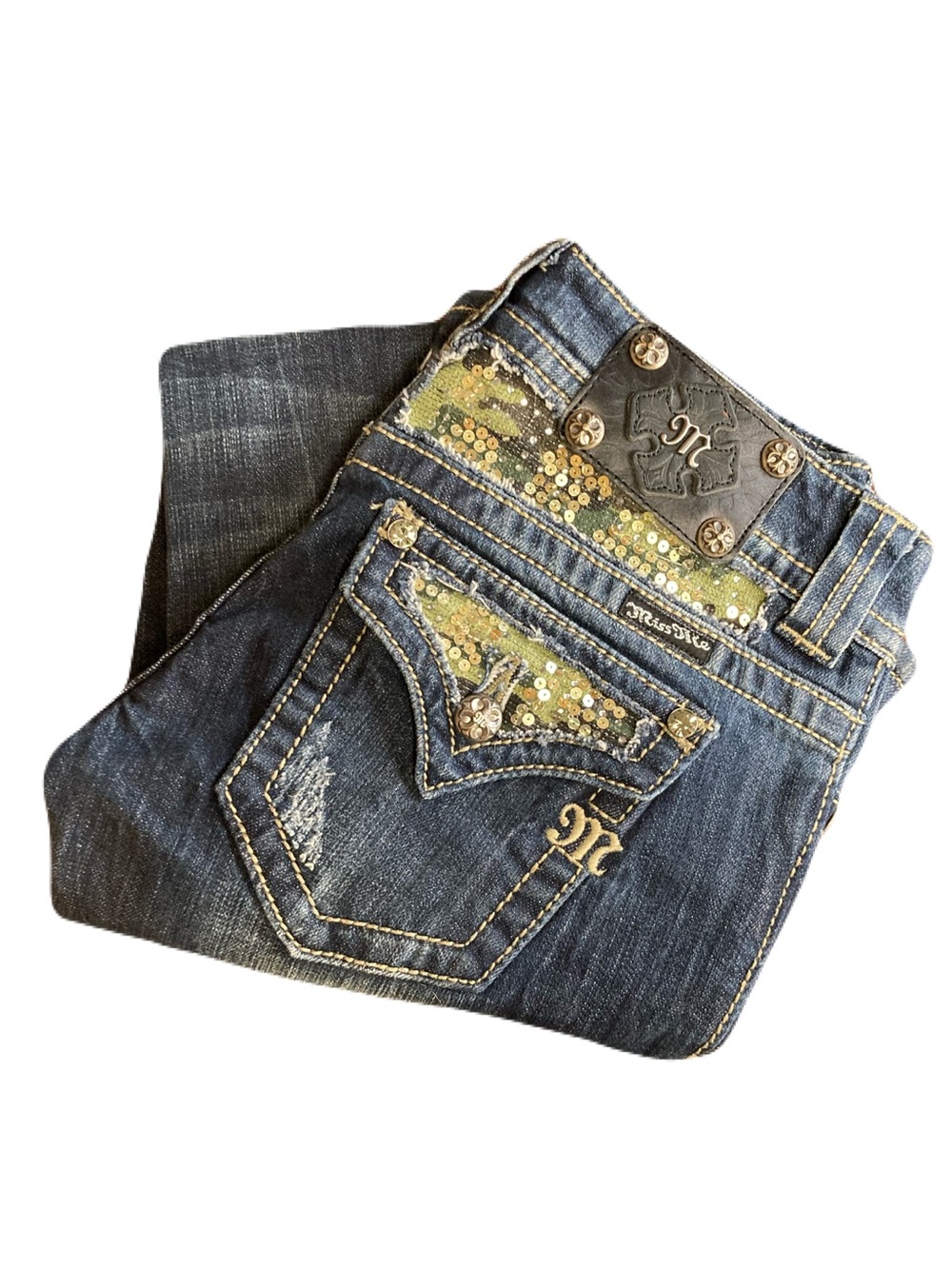 Miss Me Bootcut Jeans Flap Pockets JP 5002-45 | Size 27